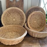 Lot of 5 round baskets