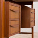 Gunnar Nielsen for Tibergaard teak desk with bar cabinet Denmark 1960s