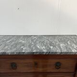 Empire period chest of drawers in mahogany and veneer, 19th century