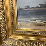 Laurent Adenot (1848-1929) huile sur toile figurant un paysage de mer vers 1880