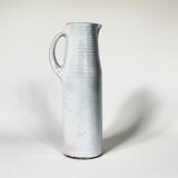White ceramic pitcher by Norbert Pierlot, 1960, France