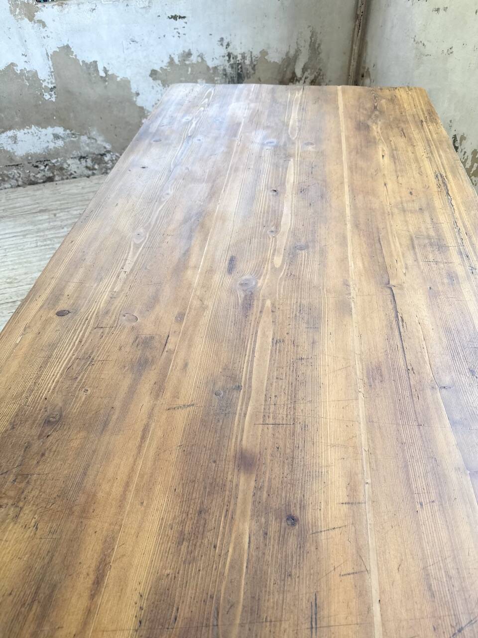 50s pine and oak farmhouse table 2.5m