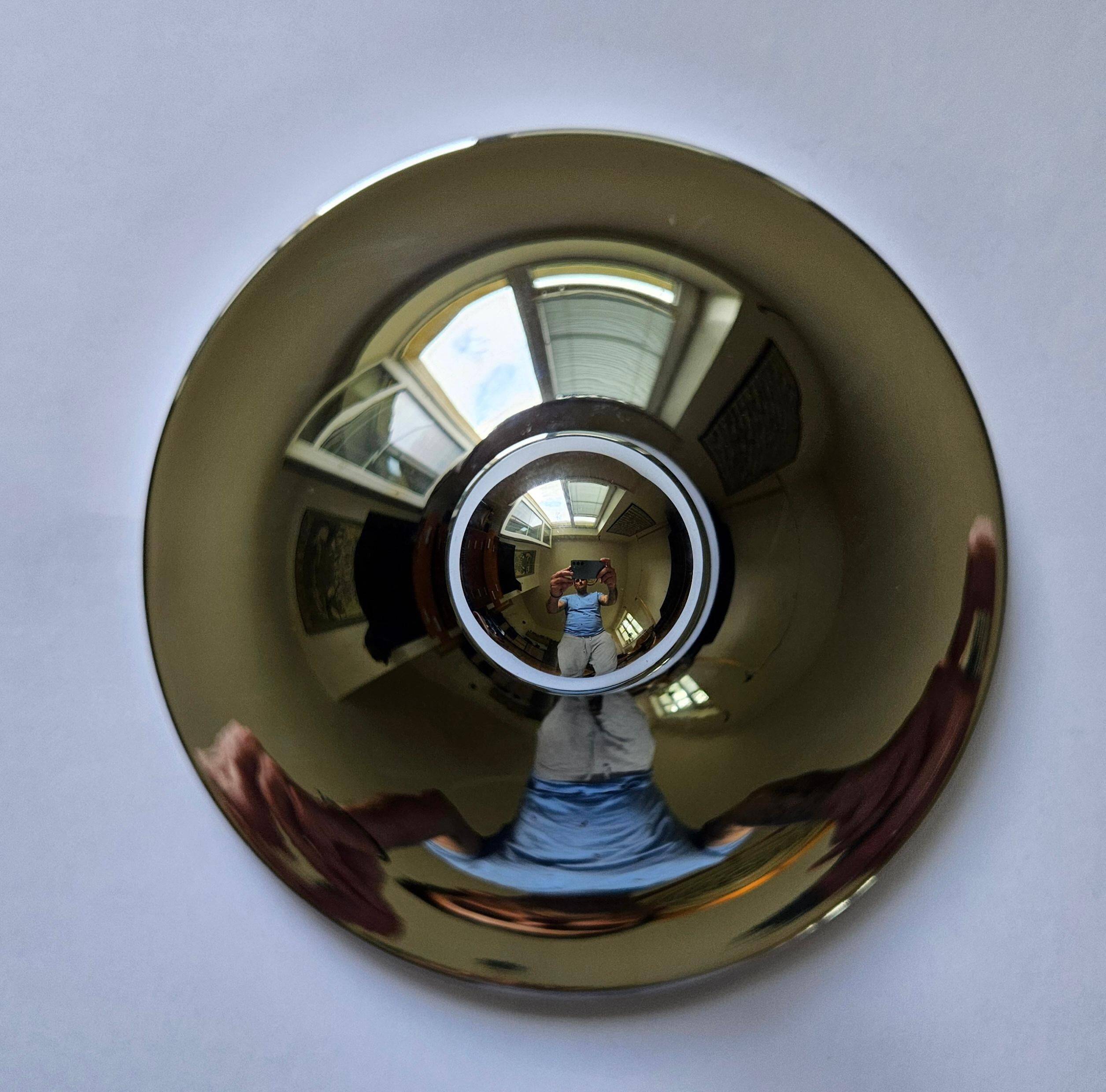 Chrome Ceiling or Wall Light by Charlotte Perriand, Sölken, 1960s