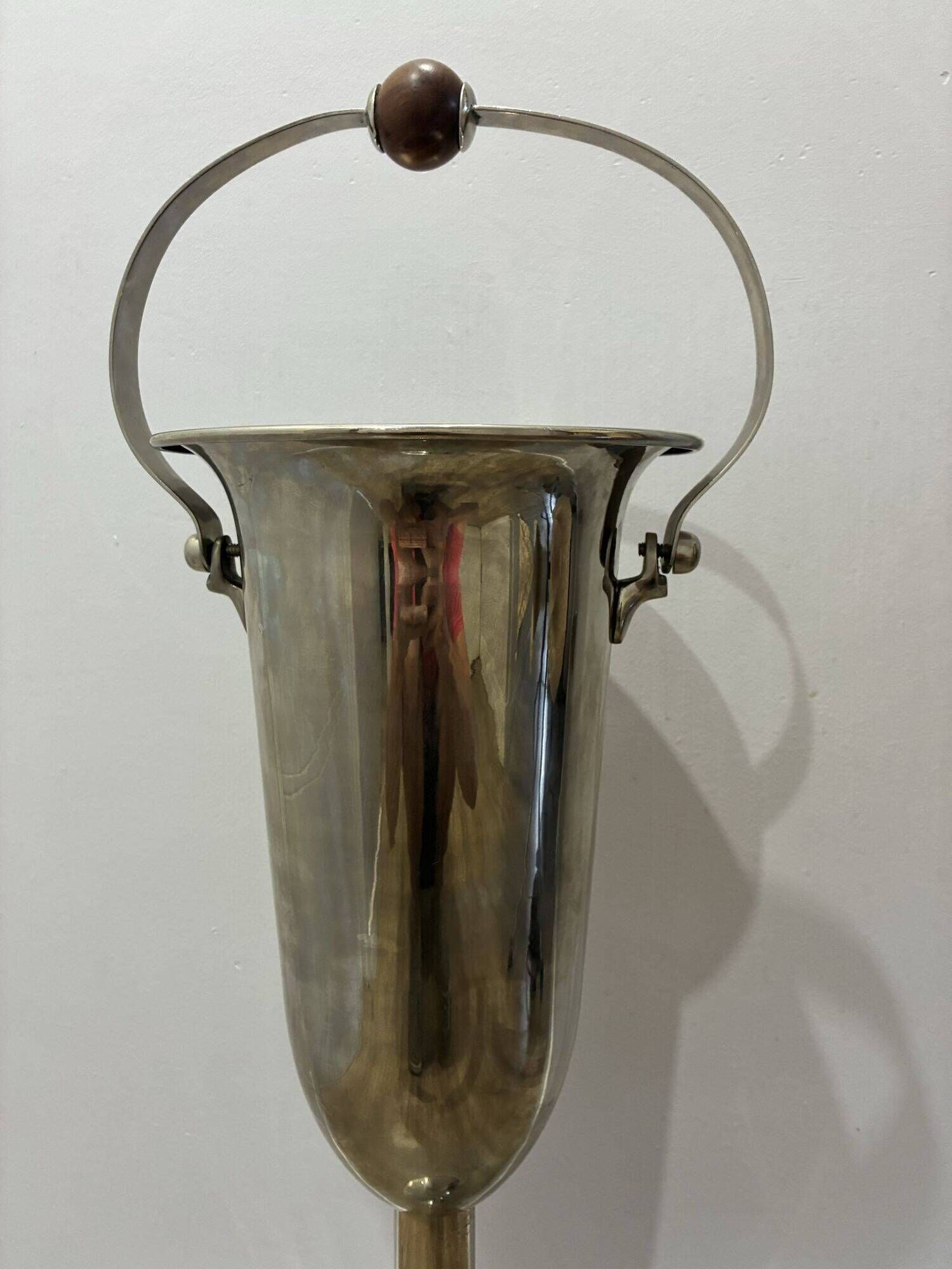 Art Deco champagne cooler on stand, silver plated, 1920s