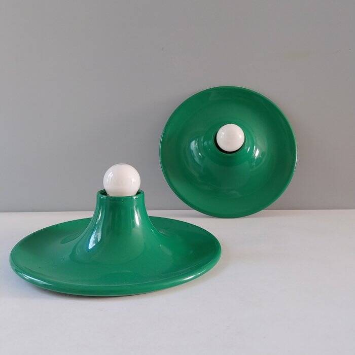 Set de 2 appliques design Italien années 70
