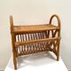 Magazine rack / Bamboo rattan side table from the 70s