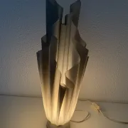Vintage 1970 Athéna Georgia Jacob draped lamp grey mouse - 50 cm