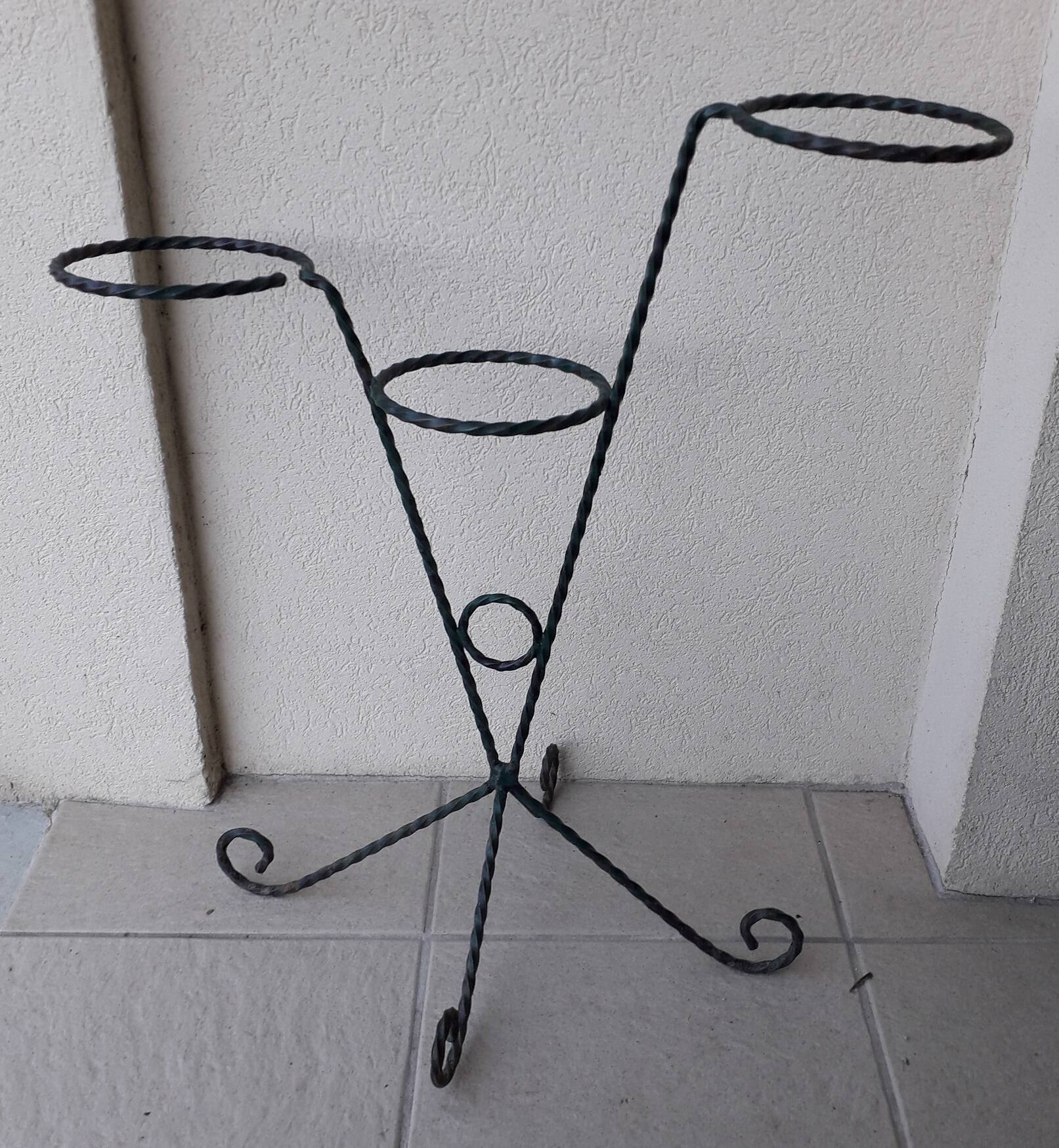 Wrought iron plant stand