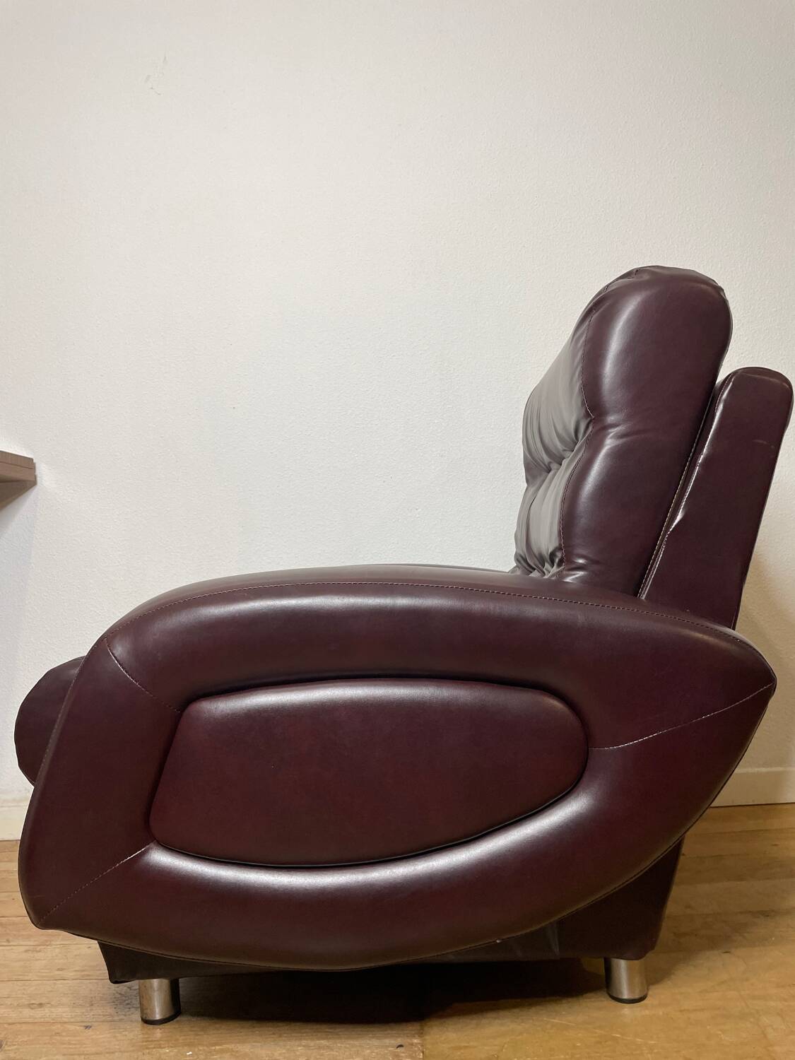 Vintage lounge chair in imitation leather from the 70s