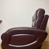 Vintage lounge chair in imitation leather from the 70s