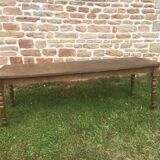 Farmhouse table in pine and beech