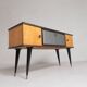 Vintage sideboard with tapered legs, 1950s.