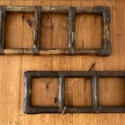 2 portemanteaux en rotin, années 60-70
