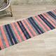 VINTAGE 80s Cotton Kilim RUG