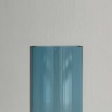 Transparent blue glass vase