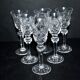 Series of 6 diamond cut crystal liqueur glasses Cristallerie Lorraine Lemberg 11cm
