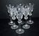 Series of 6 diamond cut crystal liqueur glasses Cristallerie Lorraine Lemberg 11cm