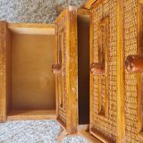Rattan chest of drawers from the 1970s.