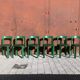 6 Bruno Rey Kush & co Green Stackable Chairs Circa 1970