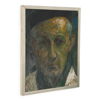 Signed oil painting “Zelfportret” by Paul Citroen, the Netherlands, 1965