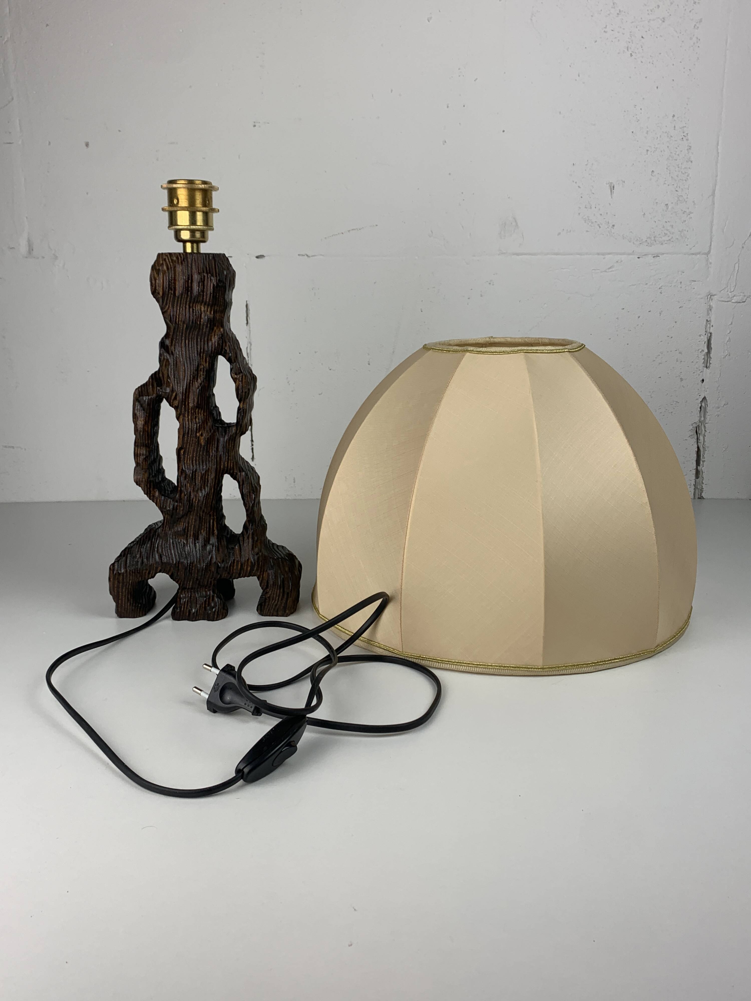Brutalist organic mushroom table lamp, Dutch 1960s