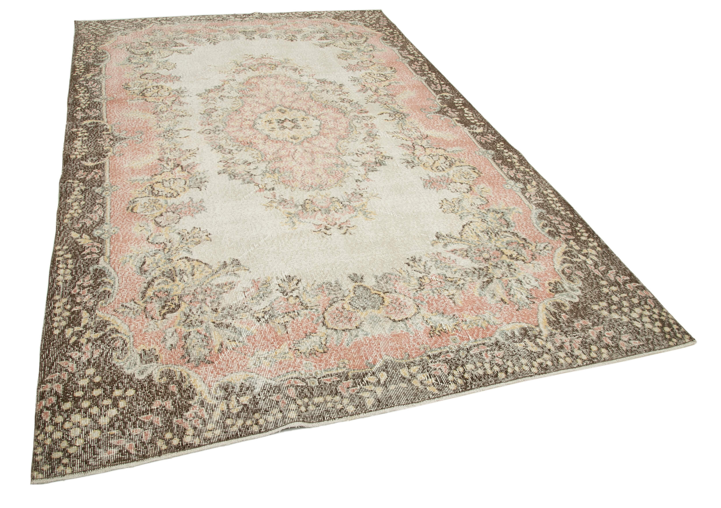 Handmade Decorative Oriental Beige Carpet 193 cm x 302 cm - 25049