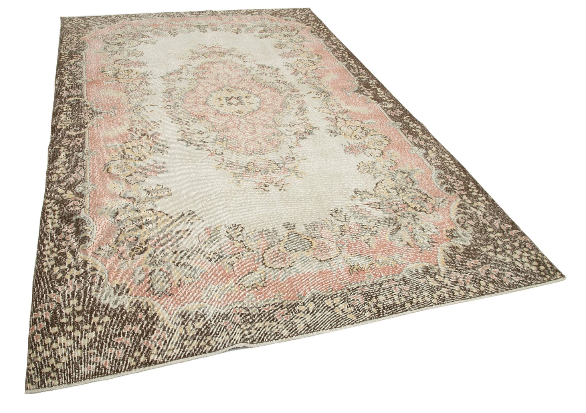 Handmade Decorative Oriental Beige Carpet 193 cm x 302 cm - 25049
