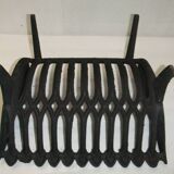 Log holder, old cast iron andiron