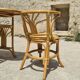 Table and chairs bistrot head to head rattan bamboo 1970