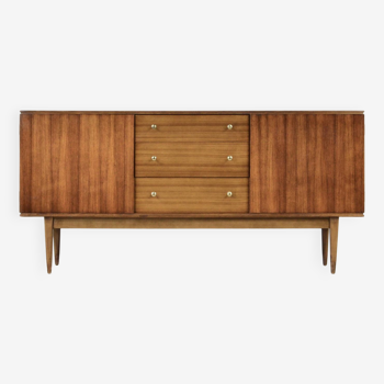 Midcentury 'wrighton' walnut and brass sideboard