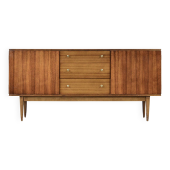 Midcentury 'wrighton' walnut and brass sideboard