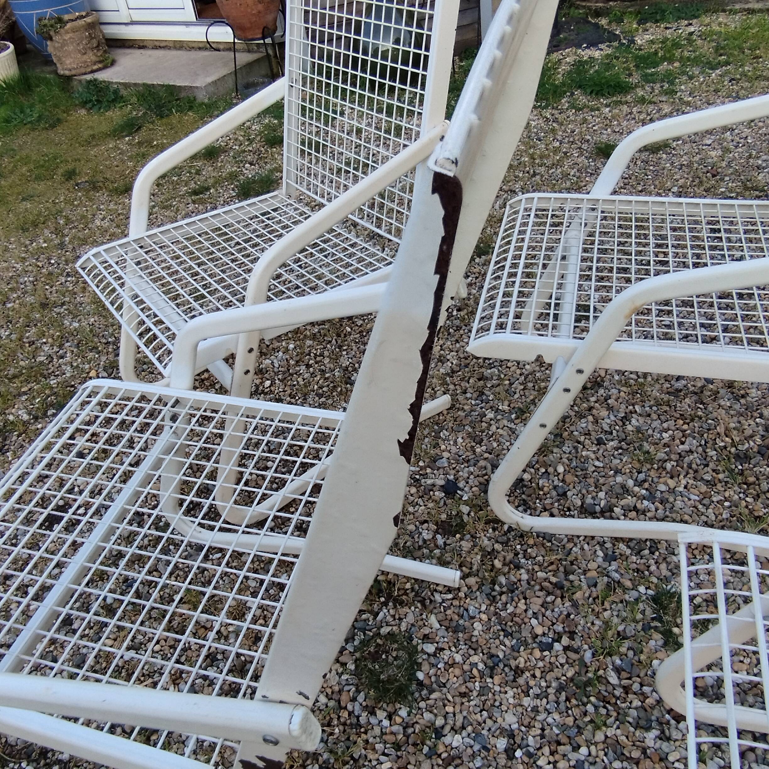 Vintage metal garden chairs