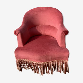 Fauteuil crapaud rose