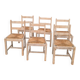 Set of 6 straw chairs