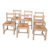 Set of 6 straw chairs