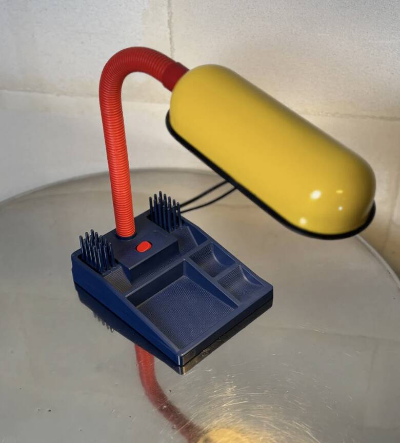 Memphis vintage desk organiser lamp I 1980s