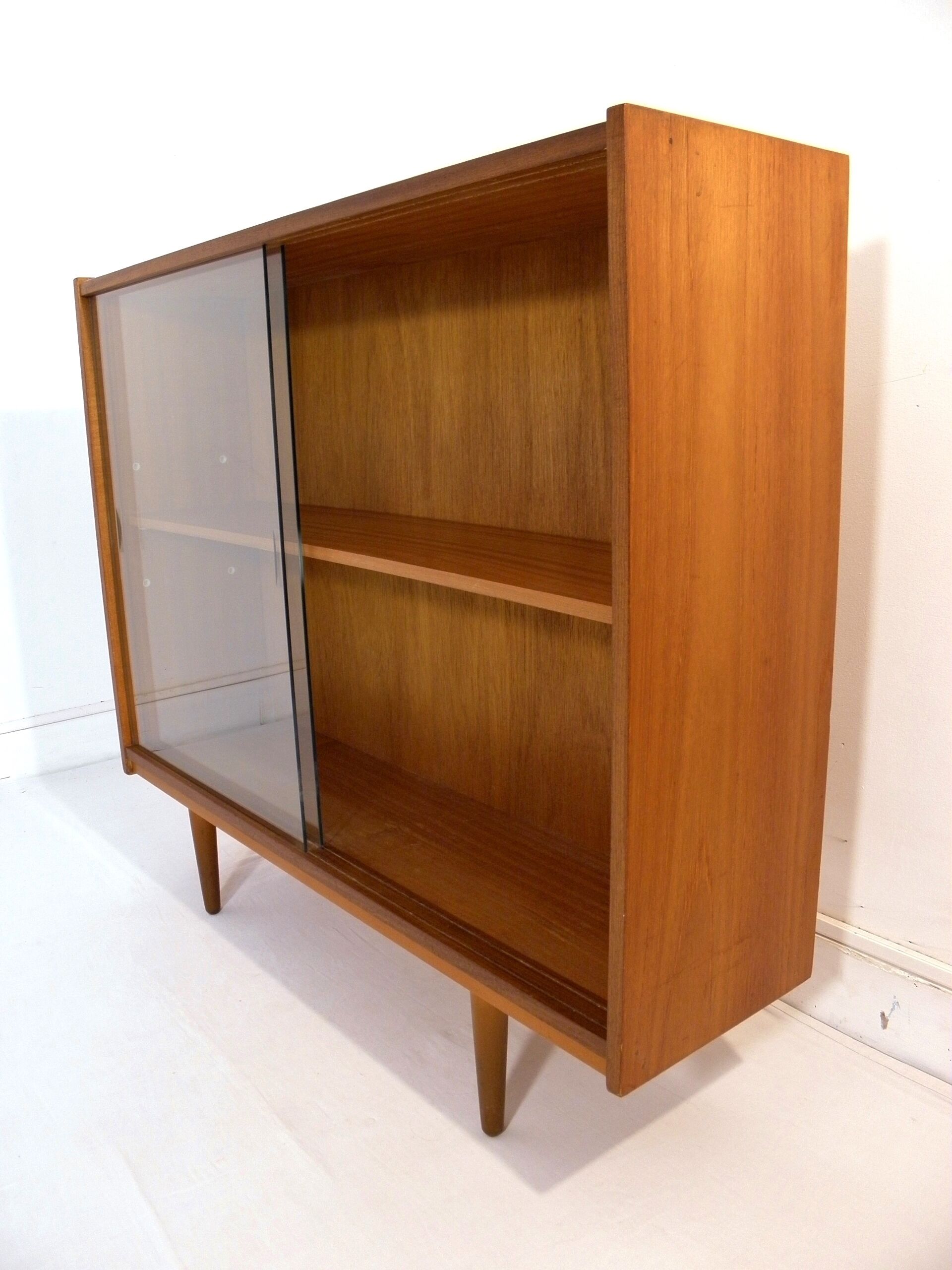 Low library, 1960s teak display case