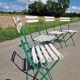 Set of 4 folding wrought iron bistro chairs