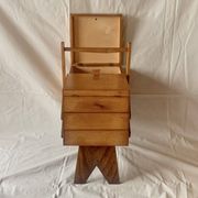 Worker - sewing box on vintage wooden legs - 3 floors