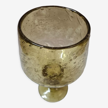 Verre soufflé décoratif de 1970 Biot