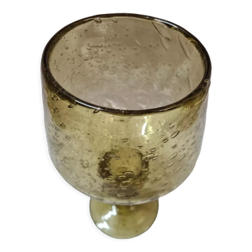 Verre soufflé décoratif de 1970 Biot