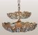 Hollywood Regency brass and crystal chandelier by Peris Andreu, 1970s.