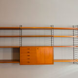 Teak Modular Wall Shelf by Nils Strinning for String, 1960s
