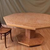 Table de salle a manger en placage de marbre