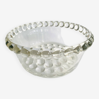 Moulded glass salad bowl