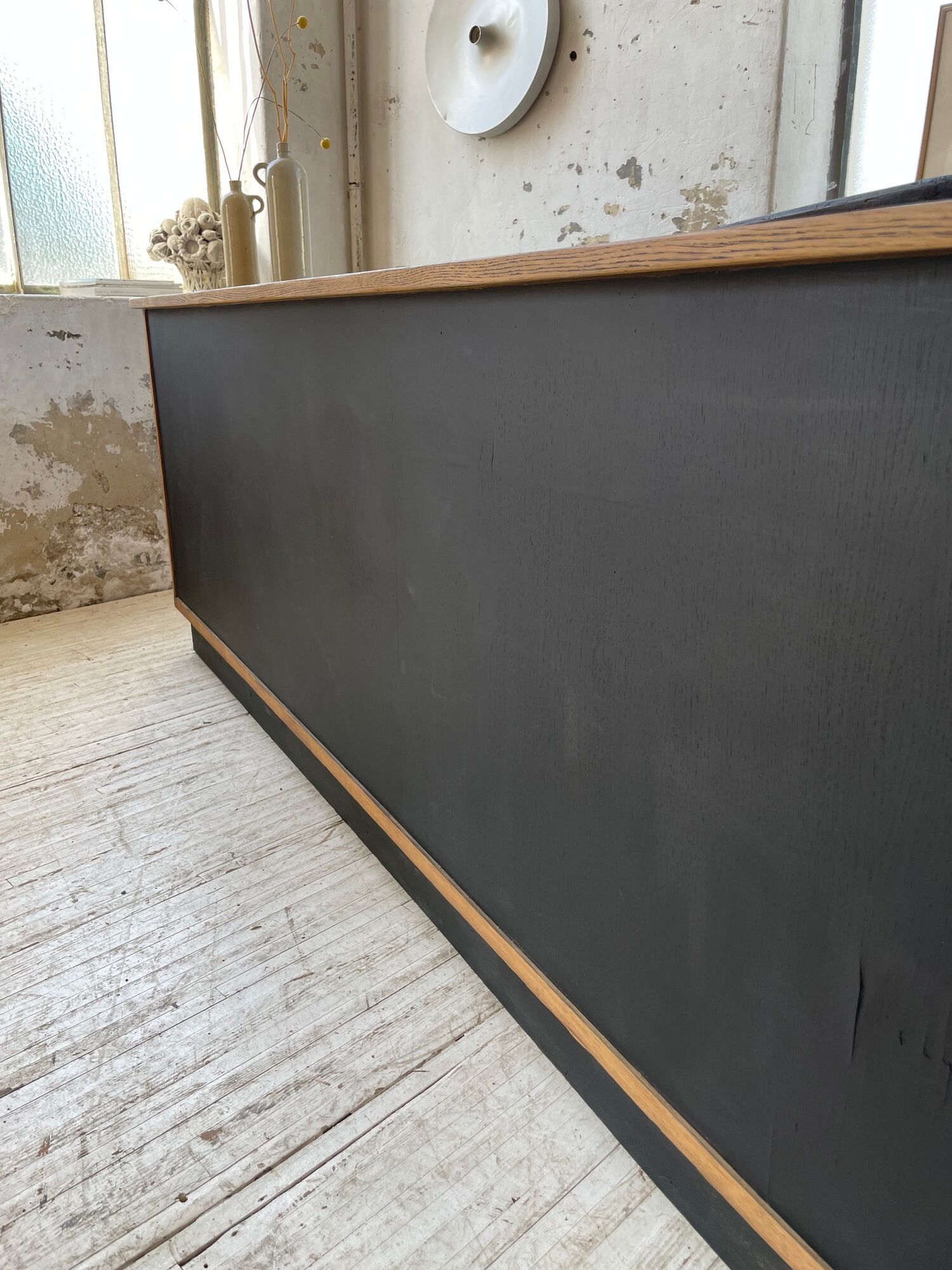 Two-sided counter sliding doors oak XXL 4m enfilade