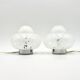 Pair of 1960s UFO Table Lamps with Marbled Glass Lampshade