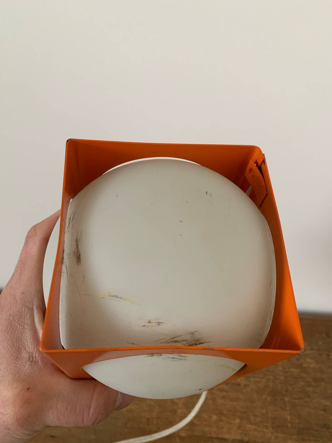 Orange Lamp Vintage Design Circa 1970 Space Age