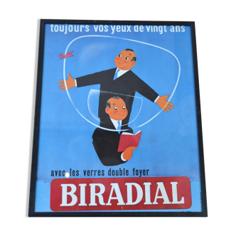 Affiche publicitaire biradial