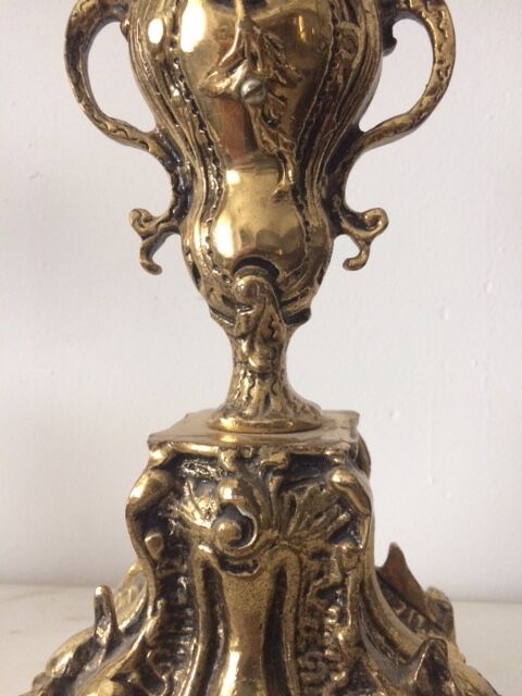 Pair of baroque bronze chandeliers